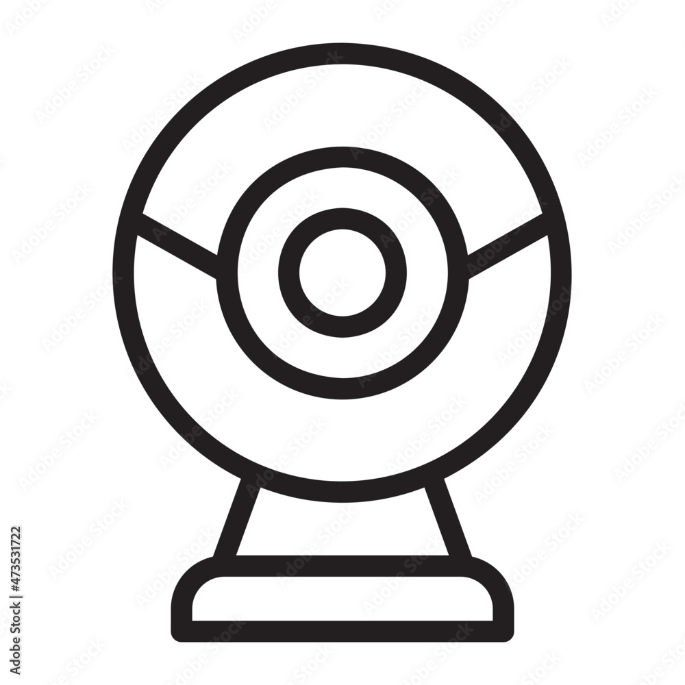 Webcam line icon Webcam line icon