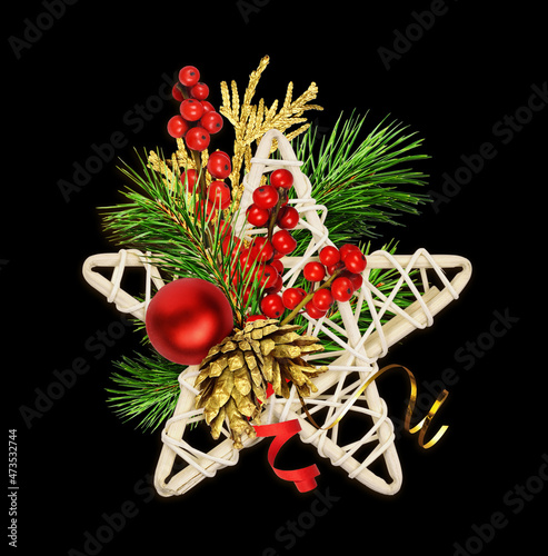 Dry rattan star with Christ...