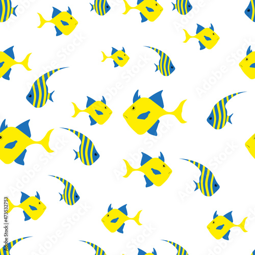 seamless pattern with fishes