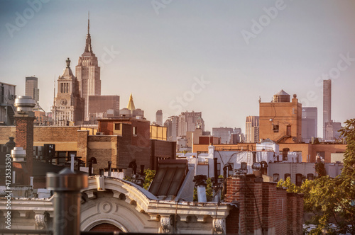 USA, New York City, Rooftops of East Village photo