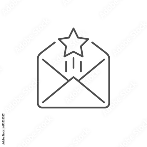 Mail special offer line outline icon Free Download Mail special offer line outline icon - GFXLoad