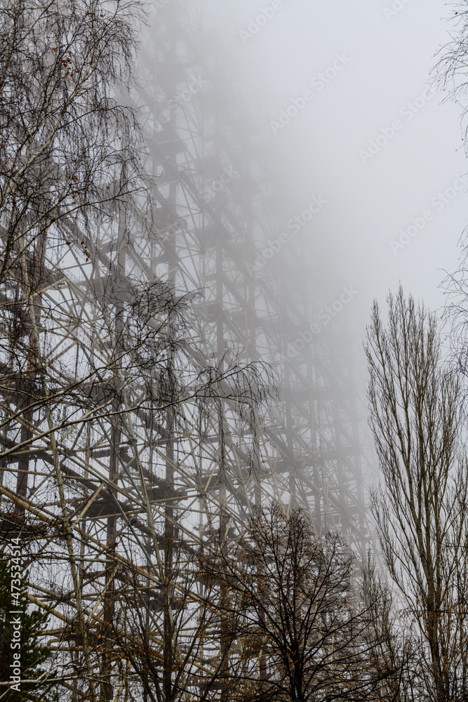 Radar System Duga at the Chernobyl Exclusion Zone, Ukraine. Abandoned soviet antenna complex Radar System Duga at the Chernobyl Exclusion Zone, Ukraine. Abandoned soviet antenna complex