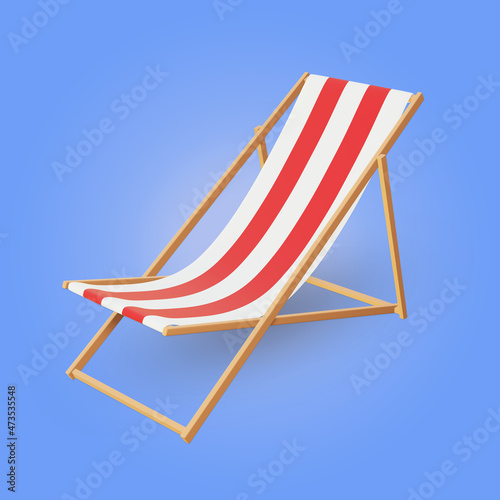 beach chair 3d rendering illustration