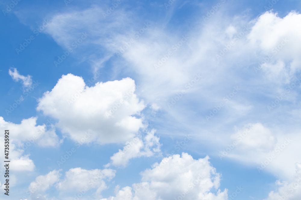 Clear blue color sky with white cloud background Clear blue color sky with white cloud background