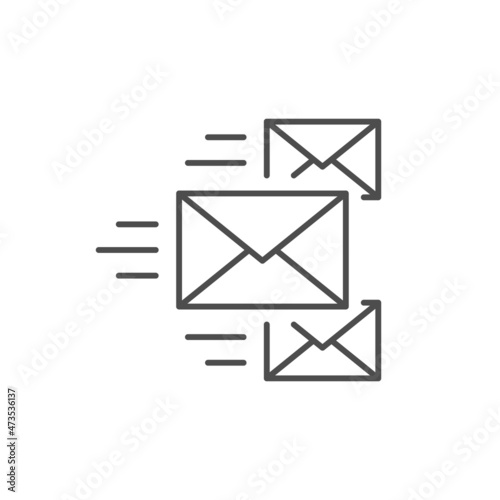 Mass mailing line outline icon