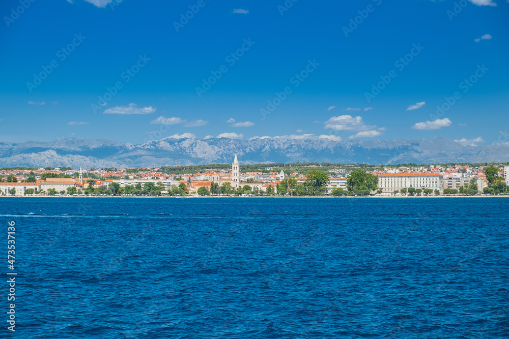 City of Zadar in Croatia, view frome the seaside. 