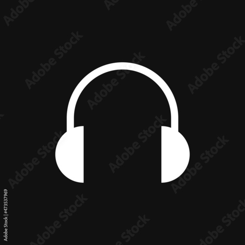 headphone icon on grey background