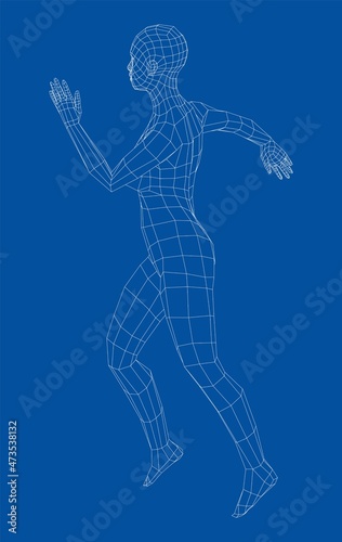 Wireframe ballerina in dance pose © cherezoff