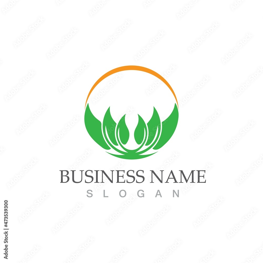 Logos of green Tree leaf ecology Logos of green Tree leaf ecology