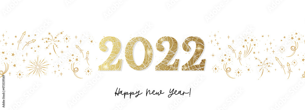 New Years template with gold and glitter font, shiny design, great for cards, banners, invitations, wallpapers, covers