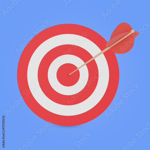 target business 3d rendering illustrasion