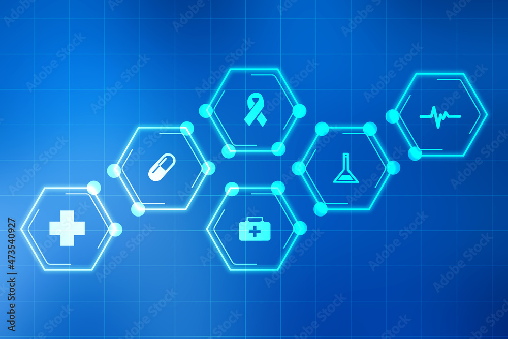 2D illustration medical structure background 2D illustration medical structure background