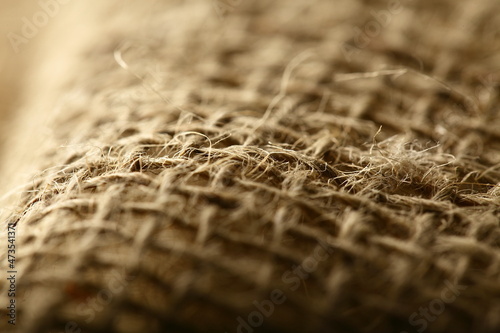 Macro detailed image of organic jute fiber,