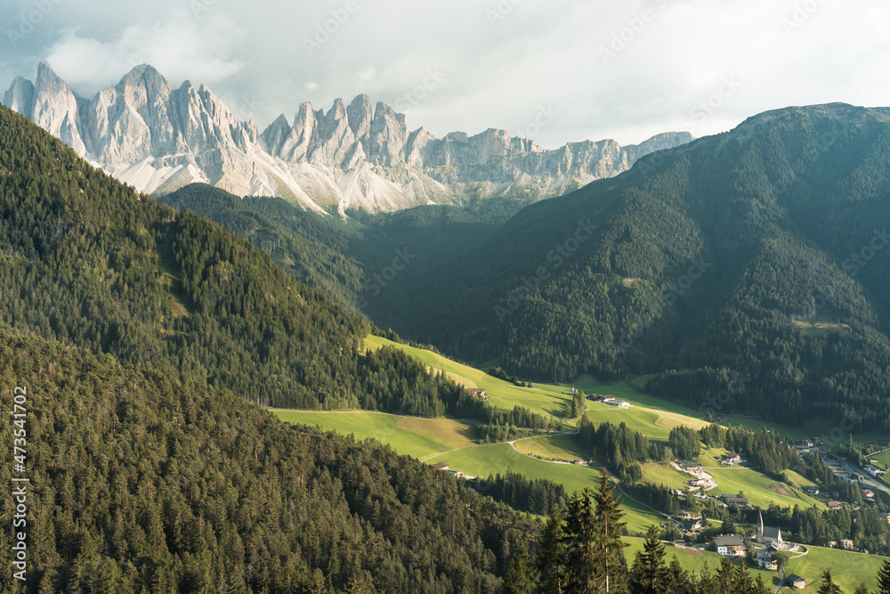Val di Funes al tramonto, Dolomiti Val di Funes al tramonto, Dolomiti