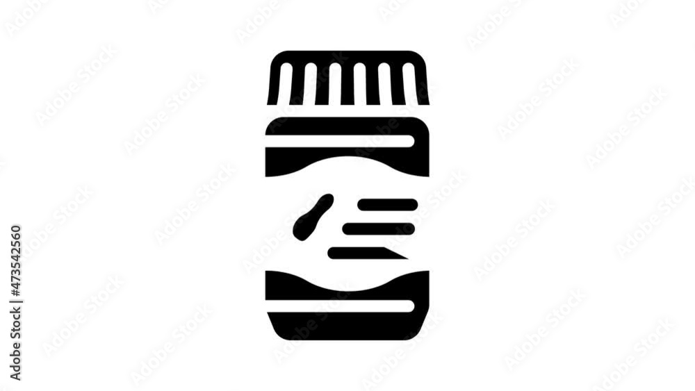 jar with peanut butter animated glyph icon jar with peanut butter sign. isolated on white background jar with peanut butter animated glyph icon jar with peanut butter sign. isolated on white background