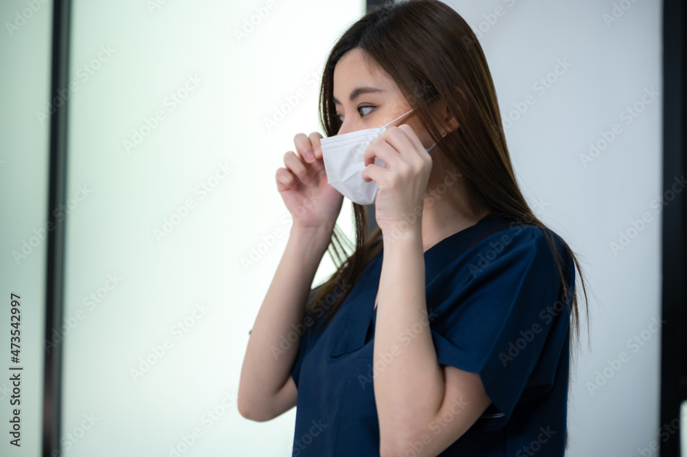 young woman patient with a therapy treatment of cosmetic face skin, surgery medicine concept young woman patient with a therapy treatment of cosmetic face skin, surgery medicine concept