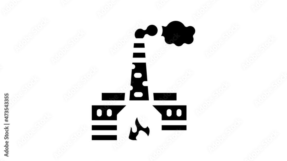 thermal power plant peat animated glyph icon thermal power plant peat sign. isolated on white background thermal power plant peat animated glyph icon thermal power plant peat sign. isolated on white background