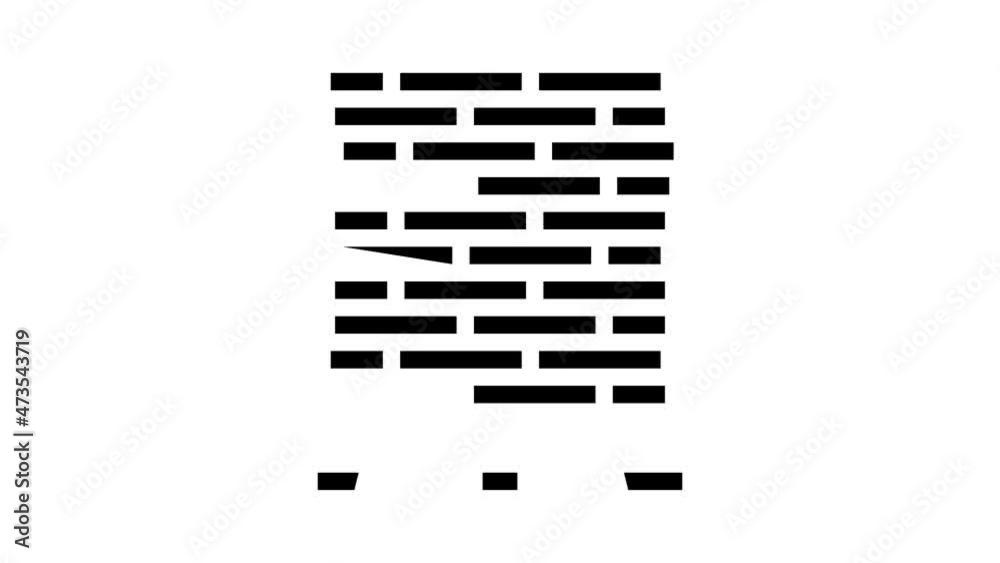 pallet peat animated glyph icon pallet peat sign. isolated on white background
