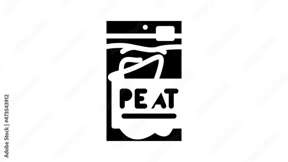 sachet bag peat animated glyph icon sachet bag peat sign. isolated on white background sachet bag peat animated glyph icon sachet bag peat sign. isolated on white background
