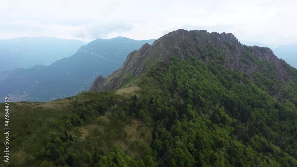 aerial view of a mountain top with hikers birdeye view on trees pines, outdoor hiking concept aerial view of a mountain top with hikers birdeye view on trees pines, outdoor hiking concept