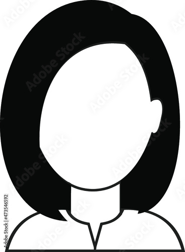 Avatar Manager Icon line Art outline Monochrome 