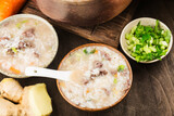 Chinese Cuisine: beef casserole porridge