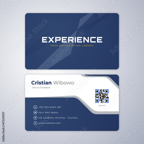 gradient blue business card name