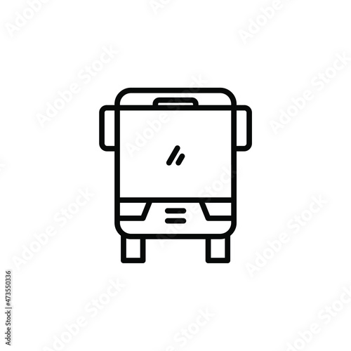 Bus Line Icon, Vector, Illustration, Logo Template. Suitable For Many Purposes.