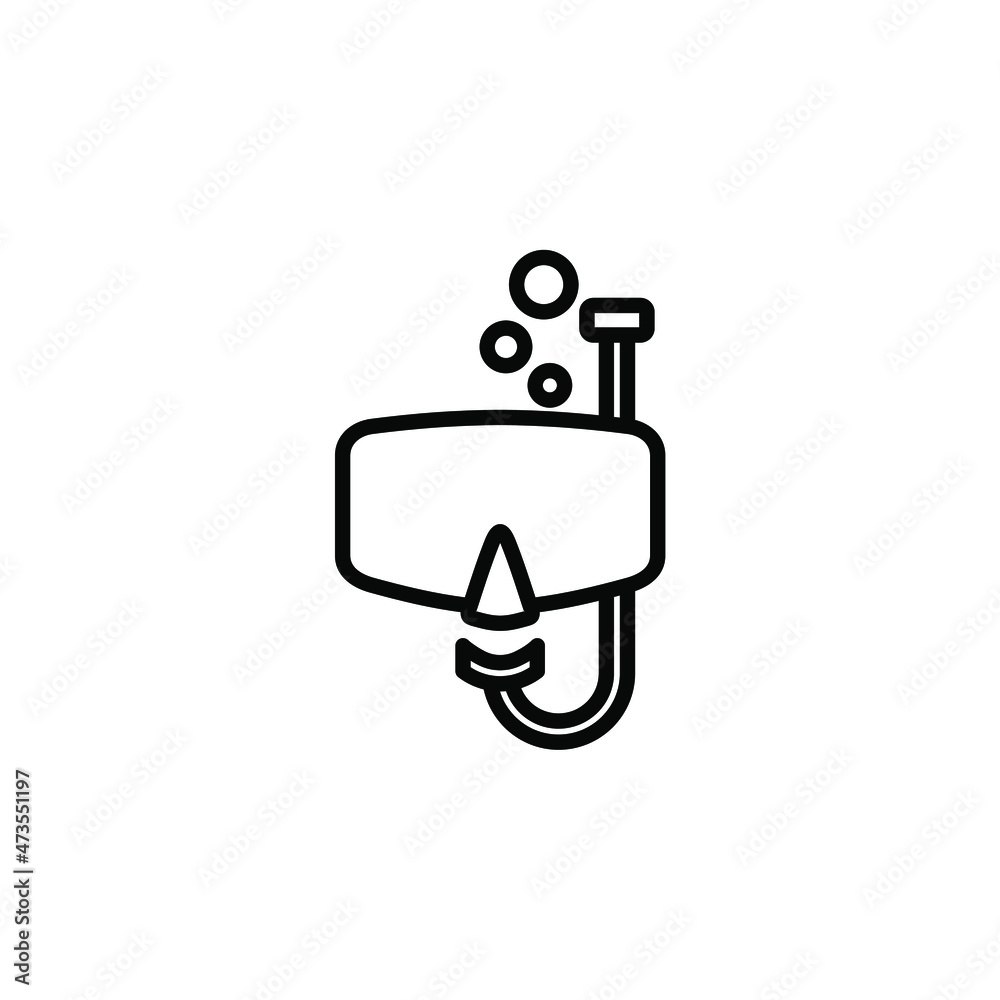 Diving mask Line Icon, Vector, Illustration, Logo Template. Suitable For Many Purposes. Diving mask Line Icon, Vector, Illustration, Logo Template. Suitable For Many Purposes.