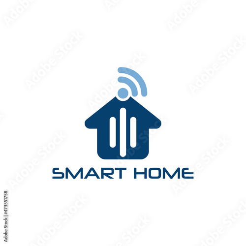 smart home technology logo vector art design template