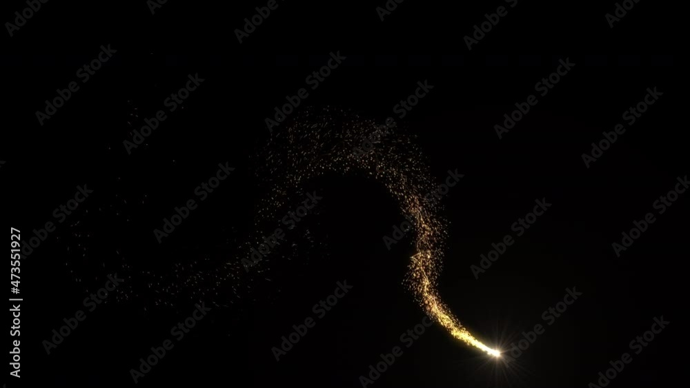 4k Gold particles Trail. Xmas Motion Background. Golden glitter particle. Isolated on black. Animated Overlay. 2022 New Year. Magic Trace 4k Gold particles Trail. Xmas Motion Background. Golden glitter particle. Isolated on black. Animated Overlay. 2022 New Year. Magic Trace