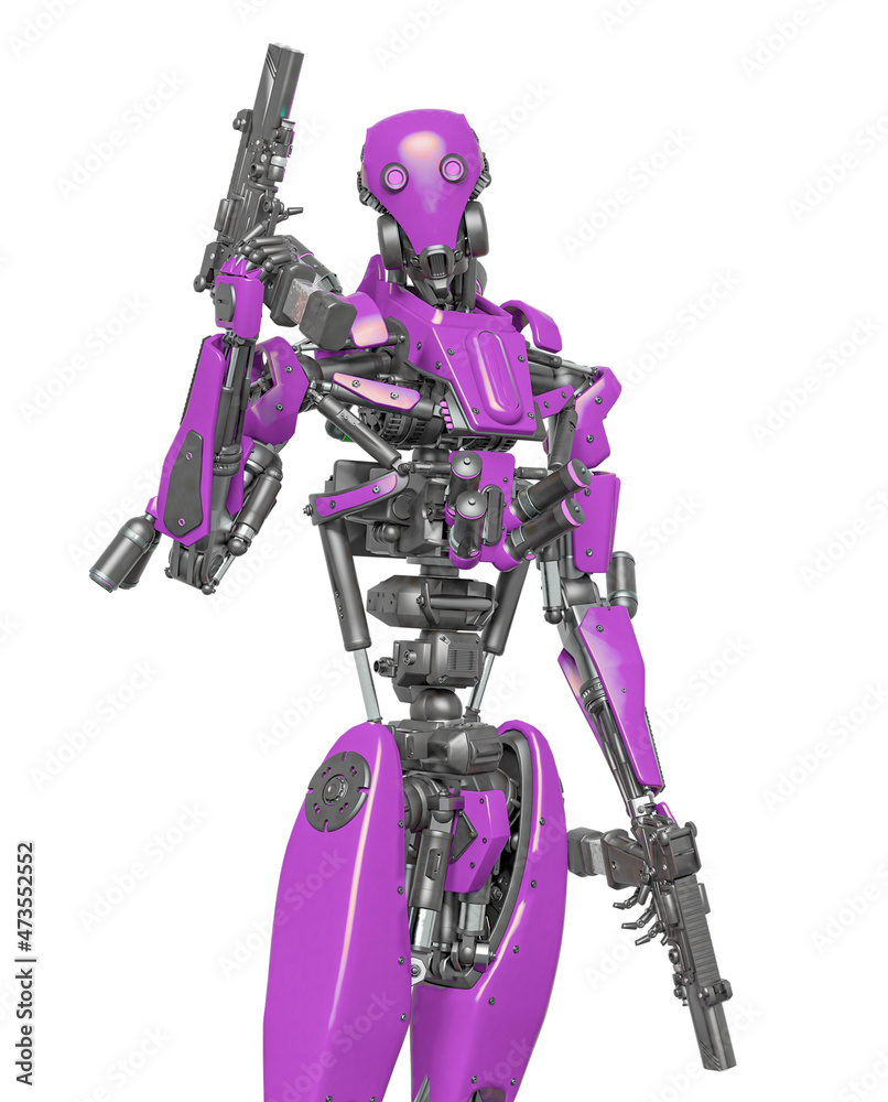droid soldier is ready for some action and holding a pistol droid soldier is ready for some action and holding a pistol