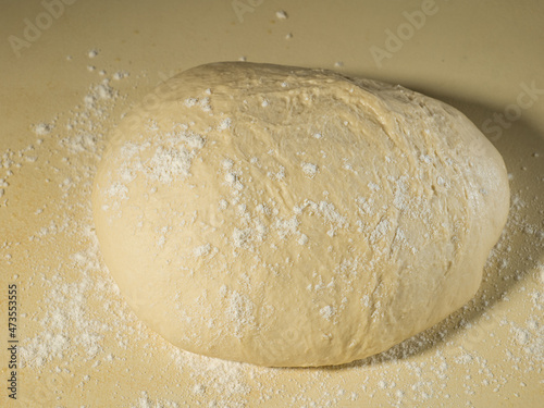 preparing dough for baking bread or cake