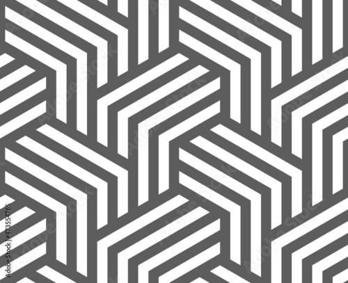 Vector geometric seamless pattern. Modern geometric background with intersecting stripes.