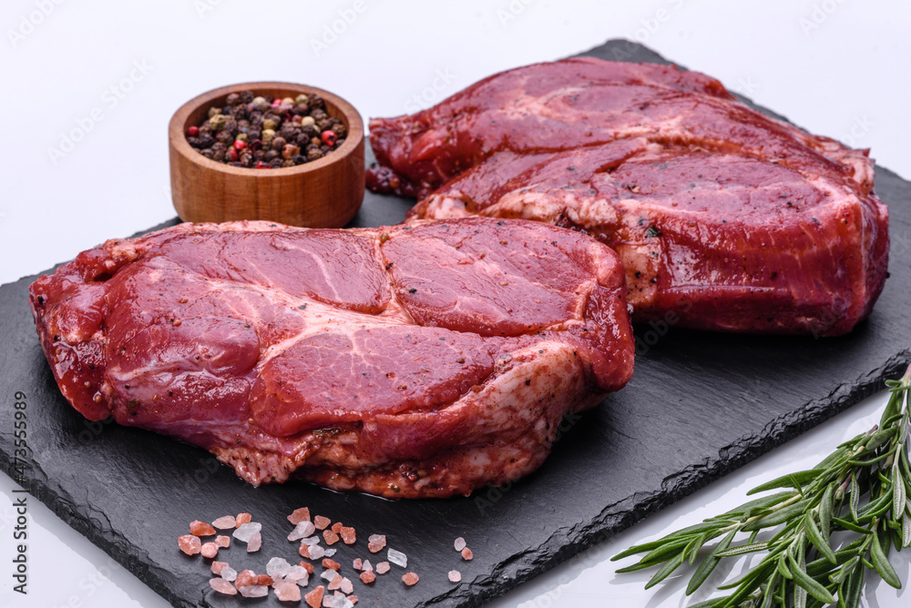 big pork raw meat piece ready for cooking. a piece of pork big pork raw meat piece ready for cooking. a piece of pork