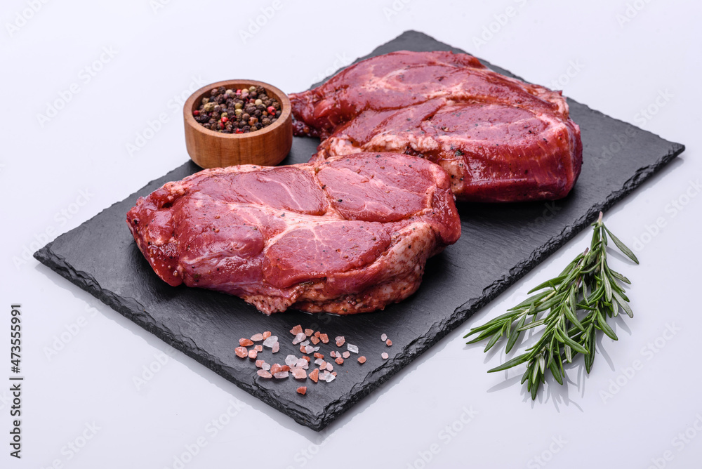 big pork raw meat piece ready for cooking. a piece of pork big pork raw meat piece ready for cooking. a piece of pork