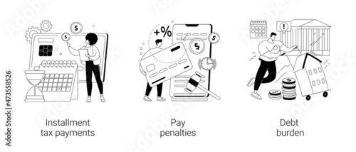 Financial responsibility abstract concept vector illustrations.