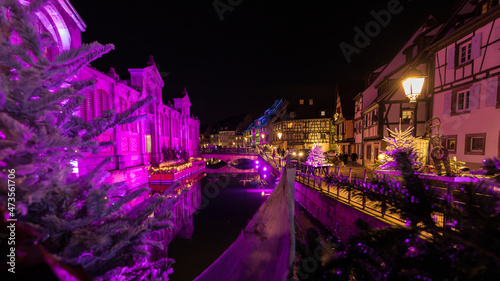 Christmas decorations in Colmar in France on December 4th 2021
