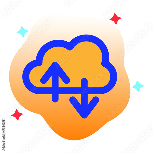 Cloud Service Vector icon which is suitable for commercial work and easily modify or edit it

