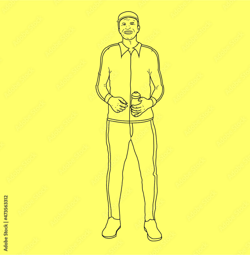 Fototapeta premium illustration of a person in a suit