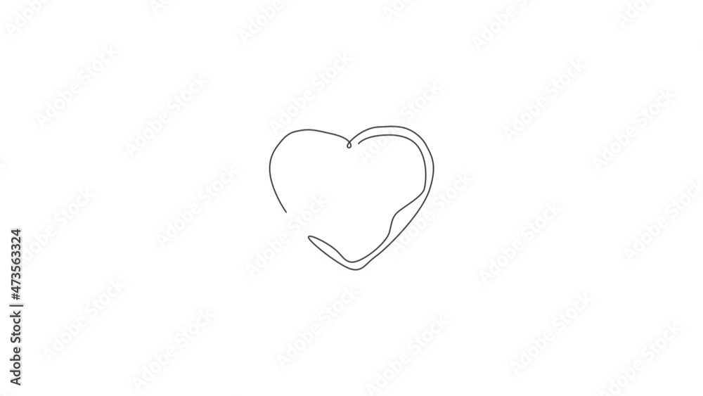Animation of one line drawing of sunny side up egg with love shape illustration. Breakfast food cafe menu and restaurant badge concept. Continuous line self draw animated logotype. Full length motion. Animation of one line drawing of sunny side up egg with love shape illustration. Breakfast food cafe menu and restaurant badge concept. Continuous line self draw animated logotype. Full length motion.