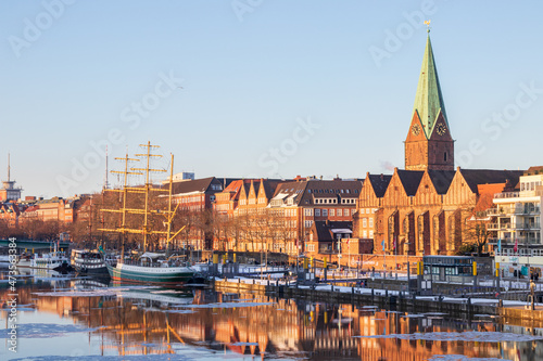 Obraz na płótnie Bremen im Winter w salonie
