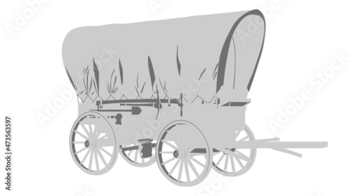 Conestoga Wagon silhouette two colors