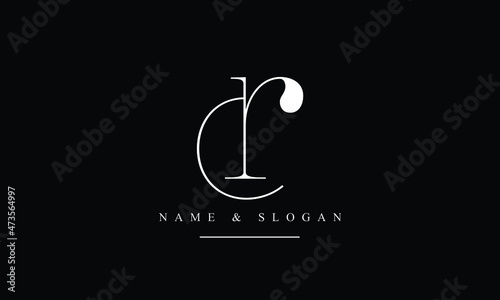 RC, CR, R, C abstract letters logo monogram