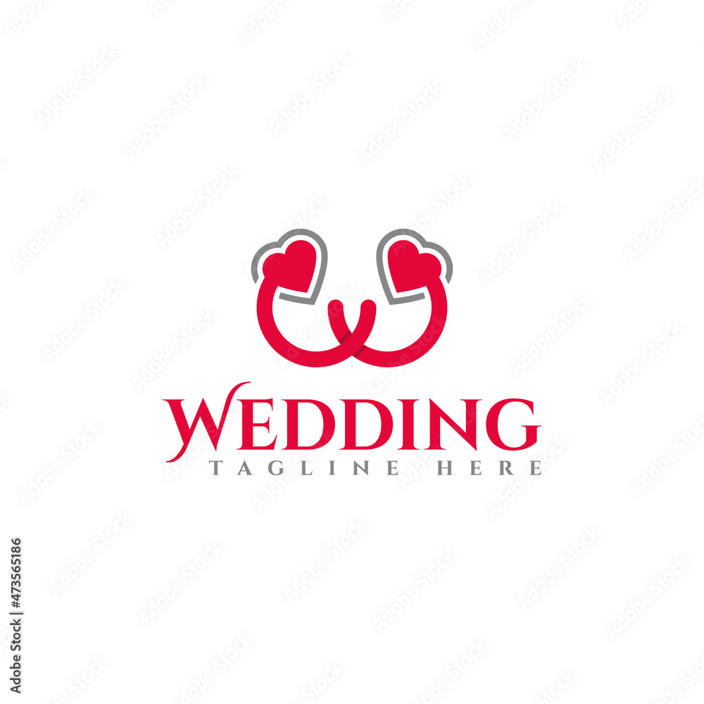 wedding logo design concept wedding service logo template wedding ring logo free vector stock