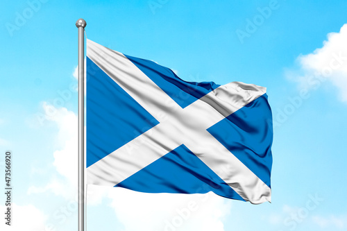 Scotland Wafing Flag