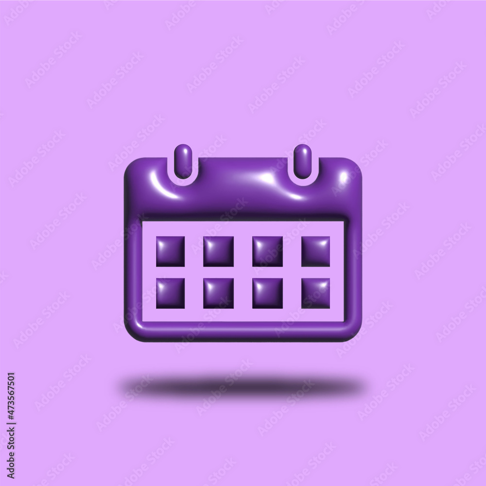 Calendar assignment icon. Planning concept. 3d vector illustration