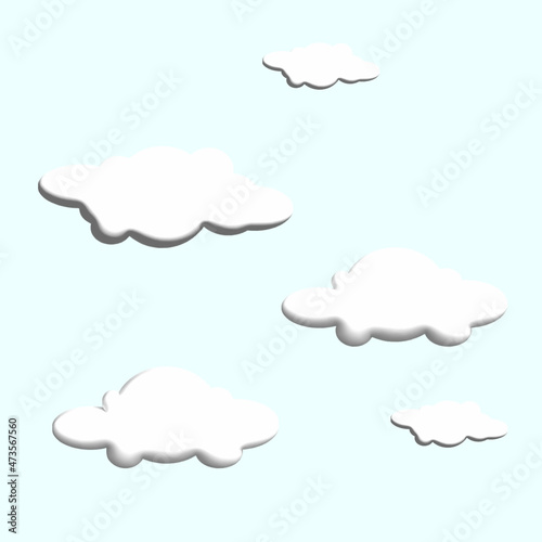 pop up 3d cloud concept