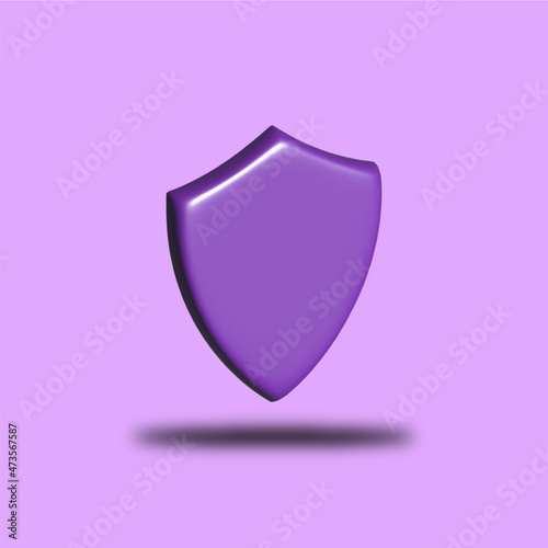 pop up defence shield 3d concept illustration vector