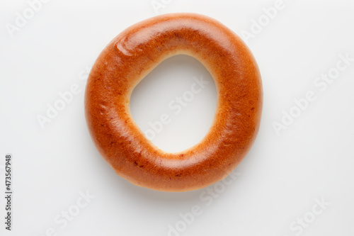 a bagel on a white background